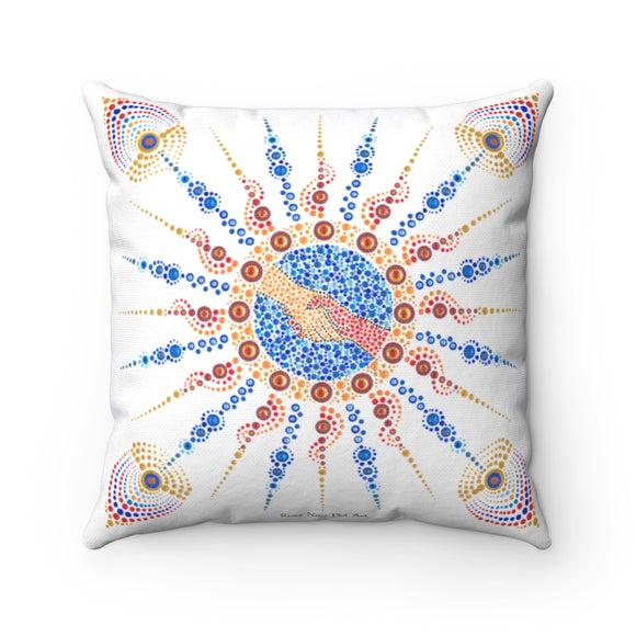 River Nuri Dot Art Spun Polyester Square Pillow