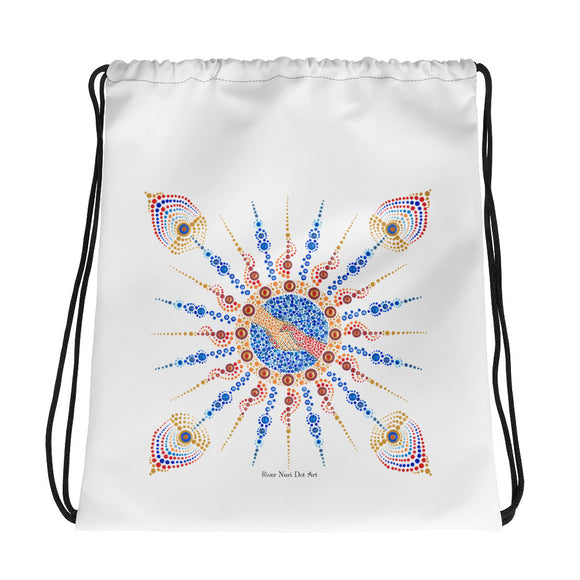River Nuri Dot Art Drawstring Bag